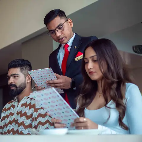 Indulge in the warm hospitality and attentive service of the staff.